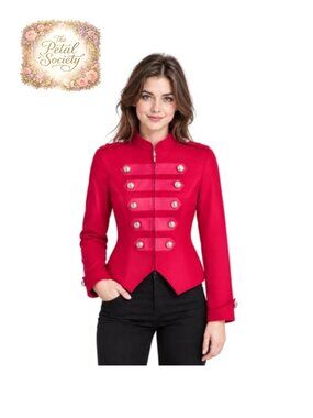 Victorian Steampunk Ringmaster Jacket Polyester Double Breasted Uniform Frock